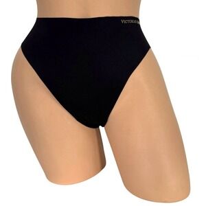 Victoria's Secret Size SMALL Very Sexy High‎ Leg Cheeky Black Panty Underwear